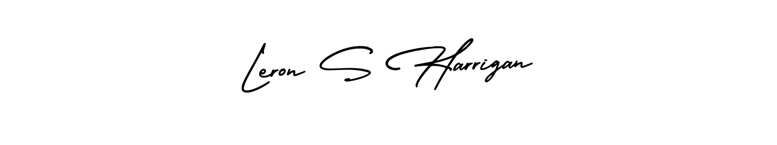 How to make Leron S Harrigan name signature. Use AmerikaSignatureDemo-Regular style for creating short signs online. This is the latest handwritten sign. Leron S Harrigan signature style 3 images and pictures png