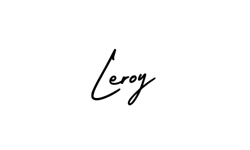 How to make Leroy name signature. Use AmerikaSignatureDemo-Regular style for creating short signs online. This is the latest handwritten sign. Leroy signature style 3 images and pictures png