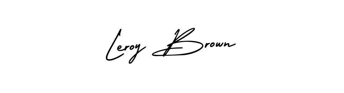 Design your own signature with our free online signature maker. With this signature software, you can create a handwritten (AmerikaSignatureDemo-Regular) signature for name Leroy Brown. Leroy Brown signature style 3 images and pictures png