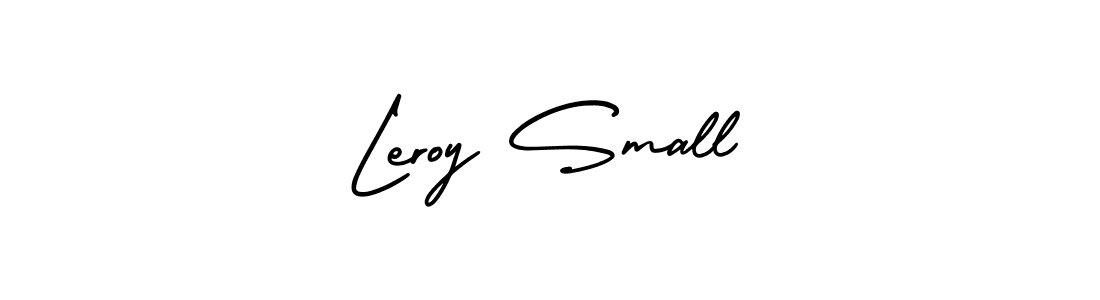 The best way (AmerikaSignatureDemo-Regular) to make a short signature is to pick only two or three words in your name. The name Leroy Small include a total of six letters. For converting this name. Leroy Small signature style 3 images and pictures png