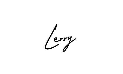 How to make Lerry name signature. Use AmerikaSignatureDemo-Regular style for creating short signs online. This is the latest handwritten sign. Lerry signature style 3 images and pictures png