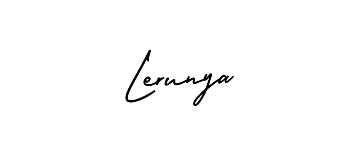 Make a short Lerunya signature style. Manage your documents anywhere anytime using AmerikaSignatureDemo-Regular. Create and add eSignatures, submit forms, share and send files easily. Lerunya signature style 3 images and pictures png