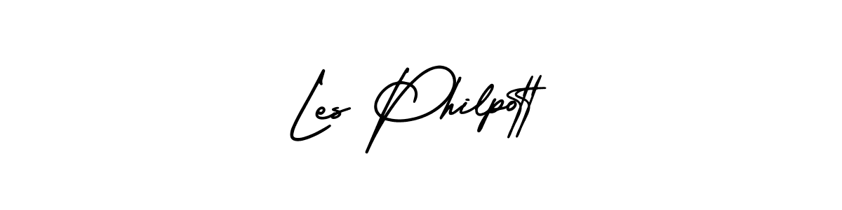 Les Philpott stylish signature style. Best Handwritten Sign (AmerikaSignatureDemo-Regular) for my name. Handwritten Signature Collection Ideas for my name Les Philpott. Les Philpott signature style 3 images and pictures png