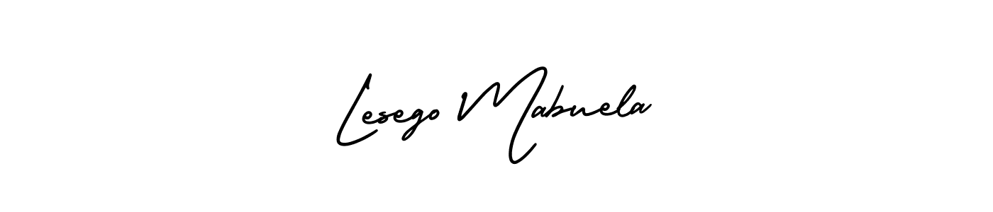 Make a beautiful signature design for name Lesego Mabuela. With this signature (AmerikaSignatureDemo-Regular) style, you can create a handwritten signature for free. Lesego Mabuela signature style 3 images and pictures png