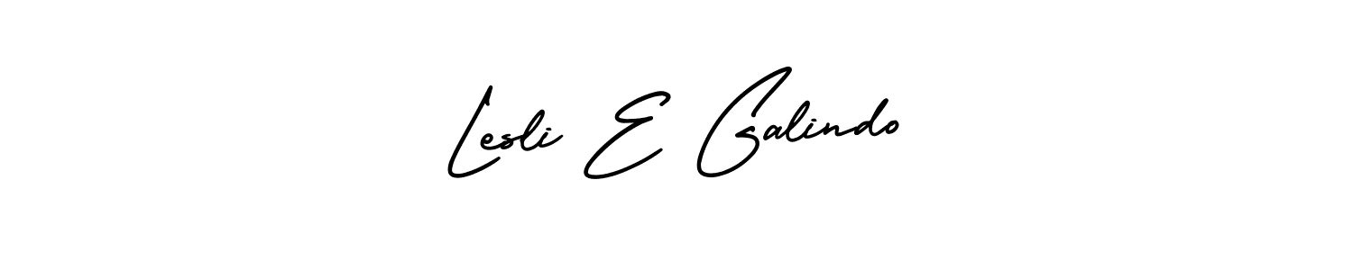 The best way (AmerikaSignatureDemo-Regular) to make a short signature is to pick only two or three words in your name. The name Lesli E Galindo include a total of six letters. For converting this name. Lesli E Galindo signature style 3 images and pictures png