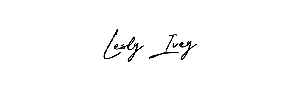 The best way (AmerikaSignatureDemo-Regular) to make a short signature is to pick only two or three words in your name. The name Lesly Ivey include a total of six letters. For converting this name. Lesly Ivey signature style 3 images and pictures png