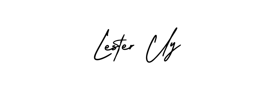 Design your own signature with our free online signature maker. With this signature software, you can create a handwritten (AmerikaSignatureDemo-Regular) signature for name Lester Uy. Lester Uy signature style 3 images and pictures png