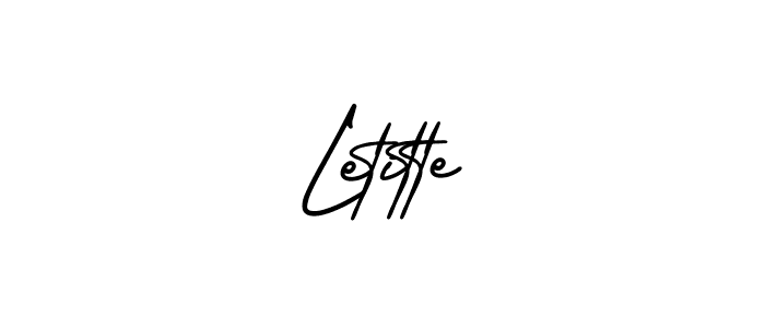 You should practise on your own different ways (AmerikaSignatureDemo-Regular) to write your name (Letitte) in signature. don't let someone else do it for you. Letitte signature style 3 images and pictures png