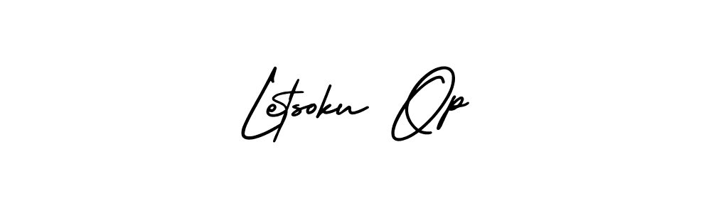 Use a signature maker to create a handwritten signature online. With this signature software, you can design (AmerikaSignatureDemo-Regular) your own signature for name Letsoku Op. Letsoku Op signature style 3 images and pictures png