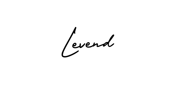 How to make Levend name signature. Use AmerikaSignatureDemo-Regular style for creating short signs online. This is the latest handwritten sign. Levend signature style 3 images and pictures png