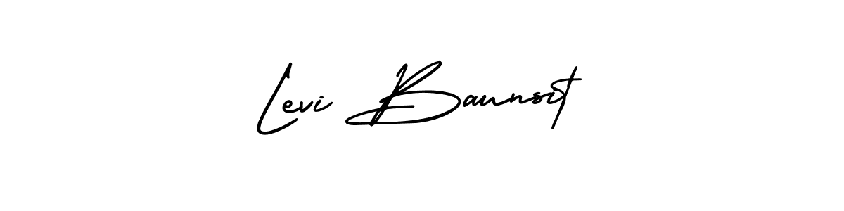 The best way (AmerikaSignatureDemo-Regular) to make a short signature is to pick only two or three words in your name. The name Levi Baunsit include a total of six letters. For converting this name. Levi Baunsit signature style 3 images and pictures png