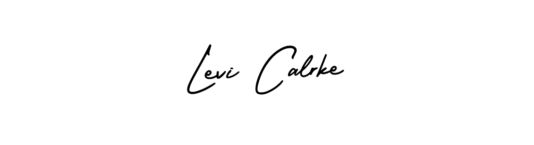 The best way (AmerikaSignatureDemo-Regular) to make a short signature is to pick only two or three words in your name. The name Levi Calrke include a total of six letters. For converting this name. Levi Calrke signature style 3 images and pictures png