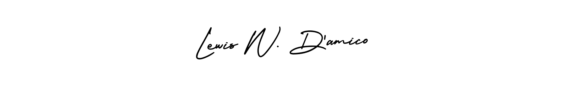 The best way (AmerikaSignatureDemo-Regular) to make a short signature is to pick only two or three words in your name. The name Lewis W. D’amico include a total of six letters. For converting this name. Lewis W. D’amico signature style 3 images and pictures png