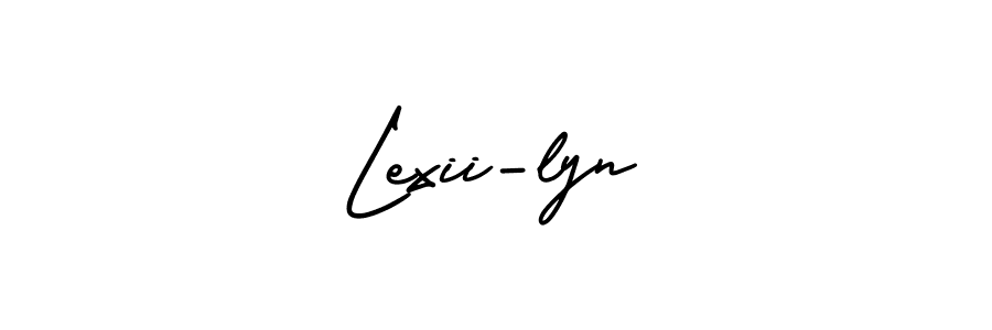 How to Draw Lexii-lyn signature style? AmerikaSignatureDemo-Regular is a latest design signature styles for name Lexii-lyn. Lexii-lyn signature style 3 images and pictures png