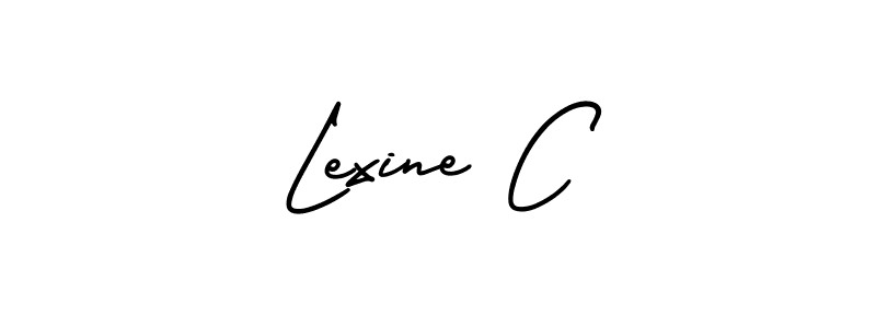 Use a signature maker to create a handwritten signature online. With this signature software, you can design (AmerikaSignatureDemo-Regular) your own signature for name Lexine C. Lexine C signature style 3 images and pictures png