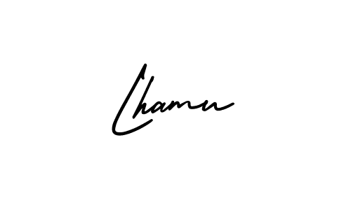 How to Draw Lhamu signature style? AmerikaSignatureDemo-Regular is a latest design signature styles for name Lhamu. Lhamu signature style 3 images and pictures png