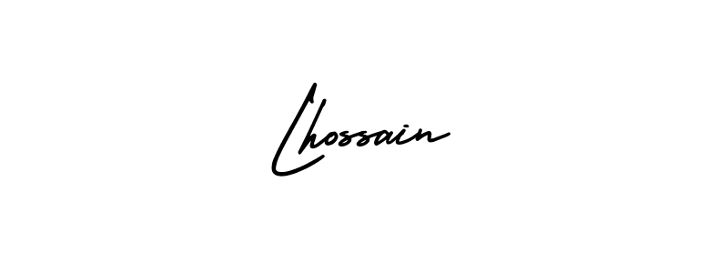 This is the best signature style for the Lhossain name. Also you like these signature font (AmerikaSignatureDemo-Regular). Mix name signature. Lhossain signature style 3 images and pictures png