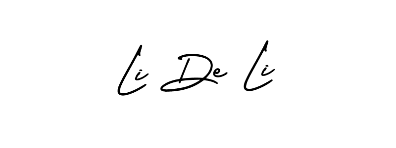 Li De Li stylish signature style. Best Handwritten Sign (AmerikaSignatureDemo-Regular) for my name. Handwritten Signature Collection Ideas for my name Li De Li. Li De Li signature style 3 images and pictures png