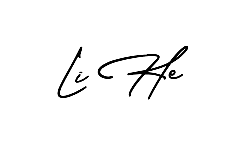 How to Draw Li He signature style? AmerikaSignatureDemo-Regular is a latest design signature styles for name Li He. Li He signature style 3 images and pictures png