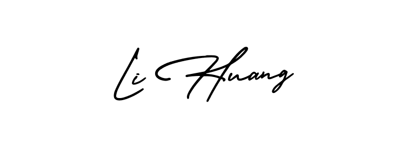 Li Huang stylish signature style. Best Handwritten Sign (AmerikaSignatureDemo-Regular) for my name. Handwritten Signature Collection Ideas for my name Li Huang. Li Huang signature style 3 images and pictures png