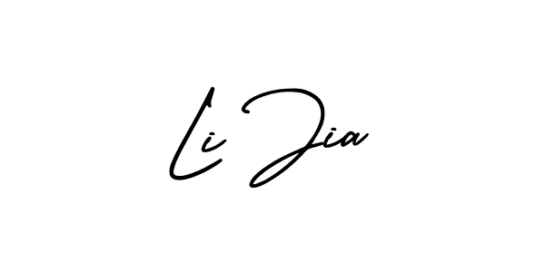 Similarly AmerikaSignatureDemo-Regular is the best handwritten signature design. Signature creator online .You can use it as an online autograph creator for name Li Jia. Li Jia signature style 3 images and pictures png