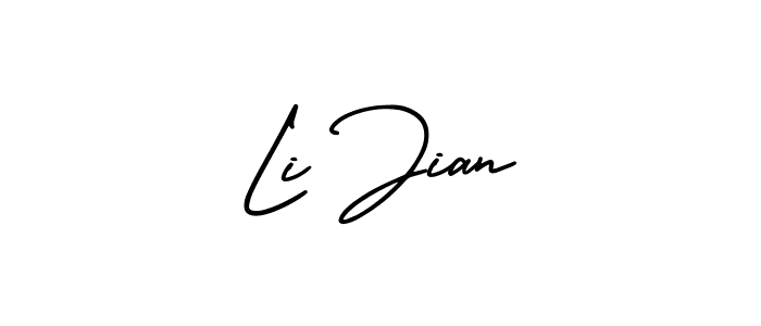 Similarly AmerikaSignatureDemo-Regular is the best handwritten signature design. Signature creator online .You can use it as an online autograph creator for name Li Jian. Li Jian signature style 3 images and pictures png