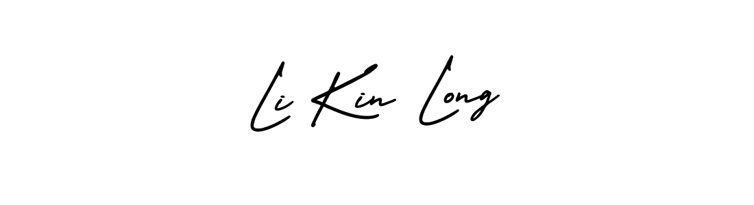 You should practise on your own different ways (AmerikaSignatureDemo-Regular) to write your name (Li Kin Long) in signature. don't let someone else do it for you. Li Kin Long signature style 3 images and pictures png