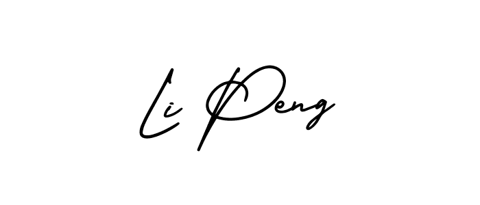 Make a beautiful signature design for name Li Peng. With this signature (AmerikaSignatureDemo-Regular) style, you can create a handwritten signature for free. Li Peng signature style 3 images and pictures png