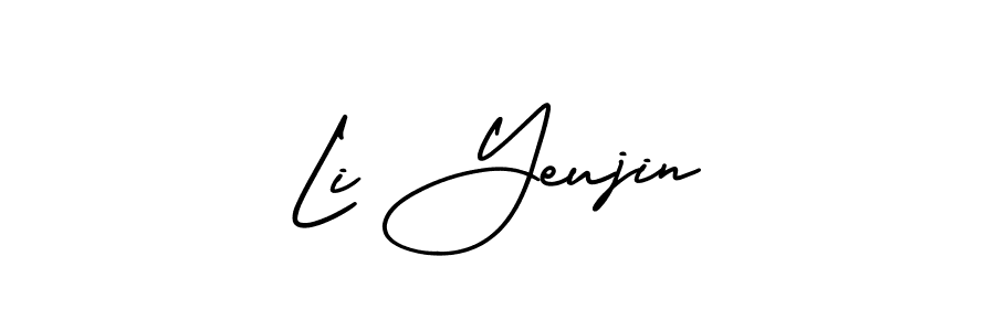 This is the best signature style for the Li Yeujin name. Also you like these signature font (AmerikaSignatureDemo-Regular). Mix name signature. Li Yeujin signature style 3 images and pictures png