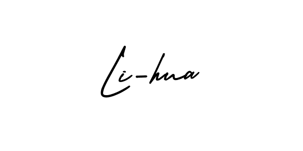 Li-hua stylish signature style. Best Handwritten Sign (AmerikaSignatureDemo-Regular) for my name. Handwritten Signature Collection Ideas for my name Li-hua. Li-hua signature style 3 images and pictures png