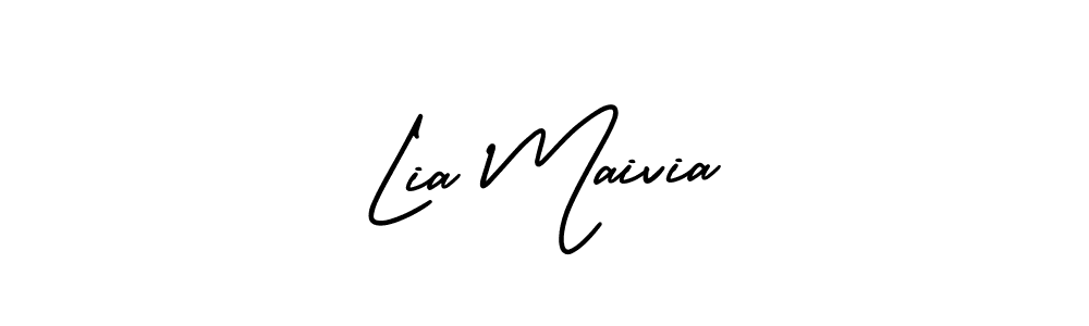 Lia Maivia stylish signature style. Best Handwritten Sign (AmerikaSignatureDemo-Regular) for my name. Handwritten Signature Collection Ideas for my name Lia Maivia. Lia Maivia signature style 3 images and pictures png