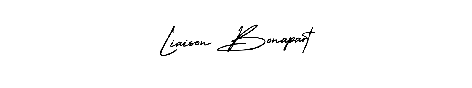 How to make Liaison Bonapart name signature. Use AmerikaSignatureDemo-Regular style for creating short signs online. This is the latest handwritten sign. Liaison Bonapart signature style 3 images and pictures png