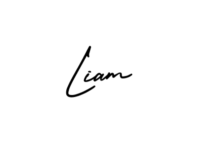 How to make Liam name signature. Use AmerikaSignatureDemo-Regular style for creating short signs online. This is the latest handwritten sign. Liam signature style 3 images and pictures png