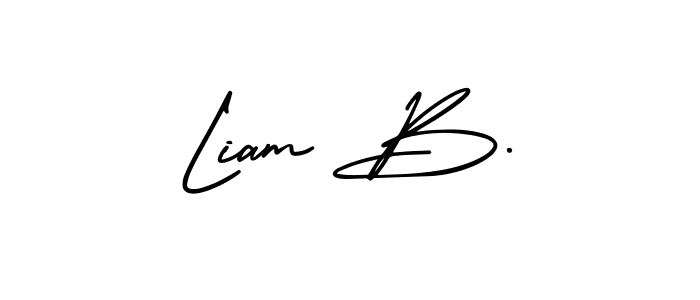 Best and Professional Signature Style for Liam B.. AmerikaSignatureDemo-Regular Best Signature Style Collection. Liam B. signature style 3 images and pictures png