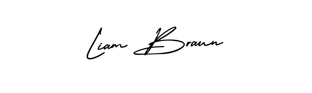 Make a beautiful signature design for name Liam Braun. With this signature (AmerikaSignatureDemo-Regular) style, you can create a handwritten signature for free. Liam Braun signature style 3 images and pictures png