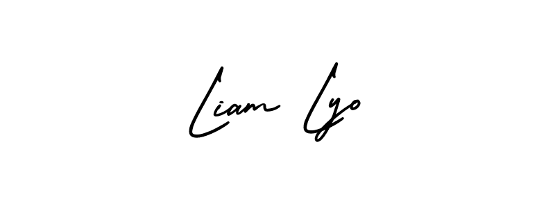 Similarly AmerikaSignatureDemo-Regular is the best handwritten signature design. Signature creator online .You can use it as an online autograph creator for name Liam Lyo. Liam Lyo signature style 3 images and pictures png