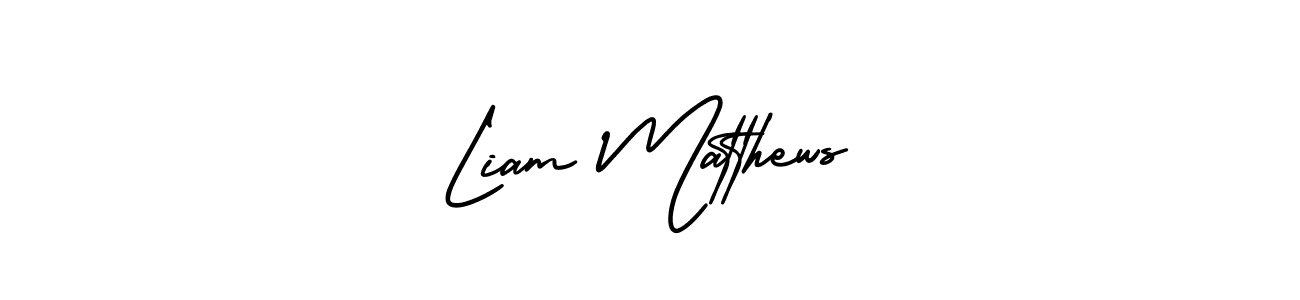 How to make Liam Matthews name signature. Use AmerikaSignatureDemo-Regular style for creating short signs online. This is the latest handwritten sign. Liam Matthews signature style 3 images and pictures png