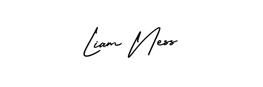 if you are searching for the best signature style for your name Liam Ness. so please give up your signature search. here we have designed multiple signature styles  using AmerikaSignatureDemo-Regular. Liam Ness signature style 3 images and pictures png