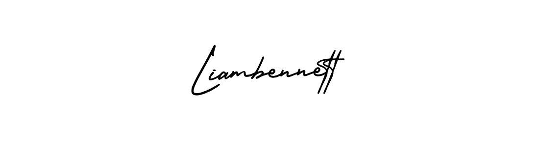 Use a signature maker to create a handwritten signature online. With this signature software, you can design (AmerikaSignatureDemo-Regular) your own signature for name Liambennett. Liambennett signature style 3 images and pictures png