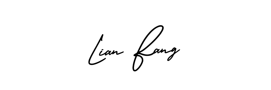 AmerikaSignatureDemo-Regular is a professional signature style that is perfect for those who want to add a touch of class to their signature. It is also a great choice for those who want to make their signature more unique. Get Lian Fang name to fancy signature for free. Lian Fang signature style 3 images and pictures png