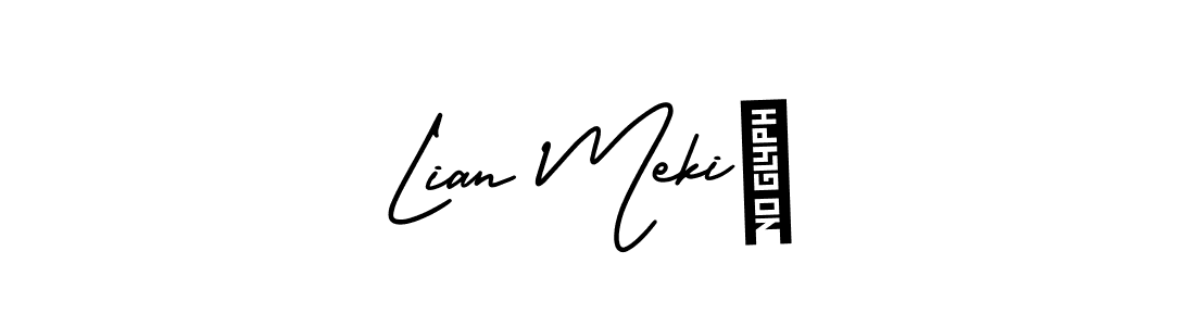 if you are searching for the best signature style for your name Lian Mekič. so please give up your signature search. here we have designed multiple signature styles  using AmerikaSignatureDemo-Regular. Lian Mekič signature style 3 images and pictures png
