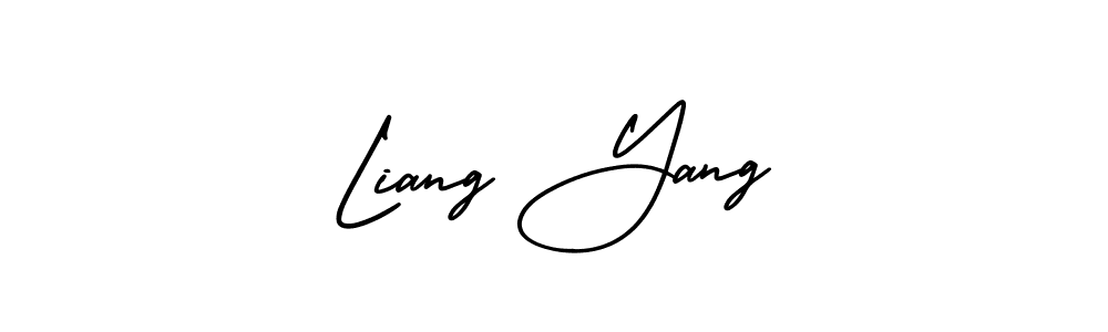 Create a beautiful signature design for name Liang Yang. With this signature (AmerikaSignatureDemo-Regular) fonts, you can make a handwritten signature for free. Liang Yang signature style 3 images and pictures png