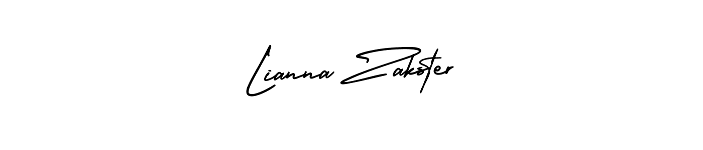 Make a short Lianna Zakster signature style. Manage your documents anywhere anytime using AmerikaSignatureDemo-Regular. Create and add eSignatures, submit forms, share and send files easily. Lianna Zakster signature style 3 images and pictures png