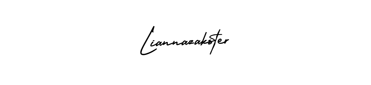 How to Draw Liannazakster signature style? AmerikaSignatureDemo-Regular is a latest design signature styles for name Liannazakster. Liannazakster signature style 3 images and pictures png