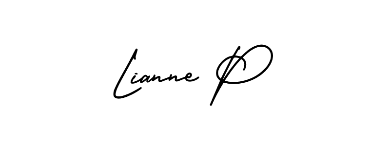 Similarly AmerikaSignatureDemo-Regular is the best handwritten signature design. Signature creator online .You can use it as an online autograph creator for name Lianne P. Lianne P signature style 3 images and pictures png