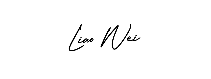 Create a beautiful signature design for name Liao Wei. With this signature (AmerikaSignatureDemo-Regular) fonts, you can make a handwritten signature for free. Liao Wei signature style 3 images and pictures png