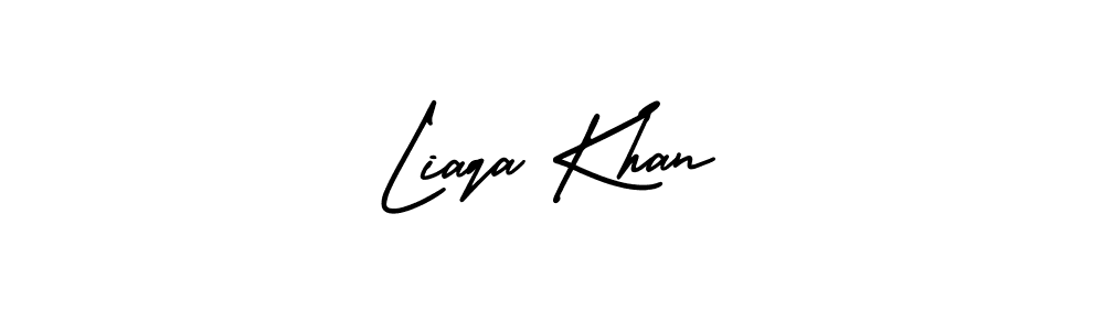 Also You can easily find your signature by using the search form. We will create Liaqa Khan name handwritten signature images for you free of cost using AmerikaSignatureDemo-Regular sign style. Liaqa Khan signature style 3 images and pictures png