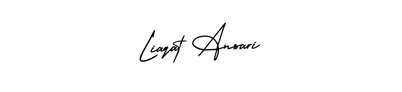 if you are searching for the best signature style for your name Liaqat Ansari. so please give up your signature search. here we have designed multiple signature styles  using AmerikaSignatureDemo-Regular. Liaqat Ansari signature style 3 images and pictures png