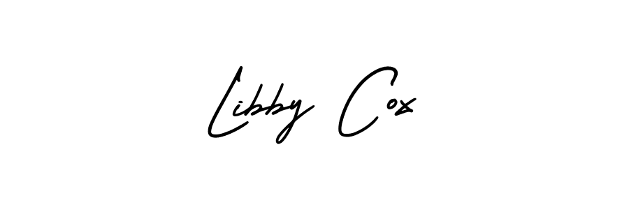 Libby Cox stylish signature style. Best Handwritten Sign (AmerikaSignatureDemo-Regular) for my name. Handwritten Signature Collection Ideas for my name Libby Cox. Libby Cox signature style 3 images and pictures png