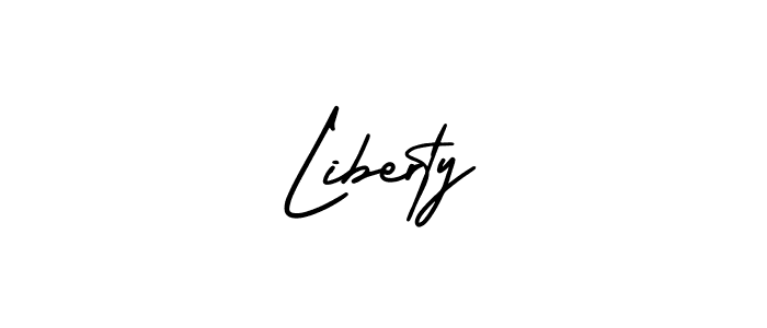 Liberty stylish signature style. Best Handwritten Sign (AmerikaSignatureDemo-Regular) for my name. Handwritten Signature Collection Ideas for my name Liberty. Liberty signature style 3 images and pictures png